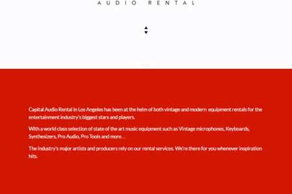 Capital Audio Rental- webonedesign.com