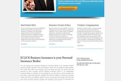 Eclick-Business-Insurance - Web One Design